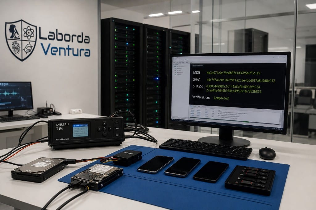 Estação de computação forense com análise de dispositivos e mídias